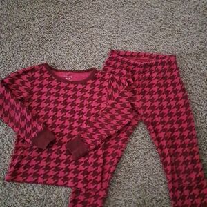 Carter's Kids Houndstooth Pajama Set - Red and Black